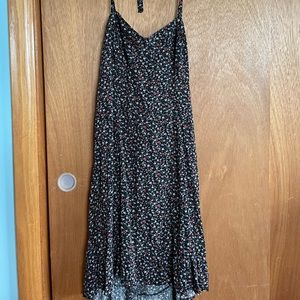 Aeropostale, medium, casual black dress with flowers